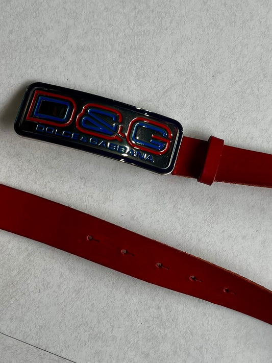 Dolce & Gabbana Red D&G Belt
