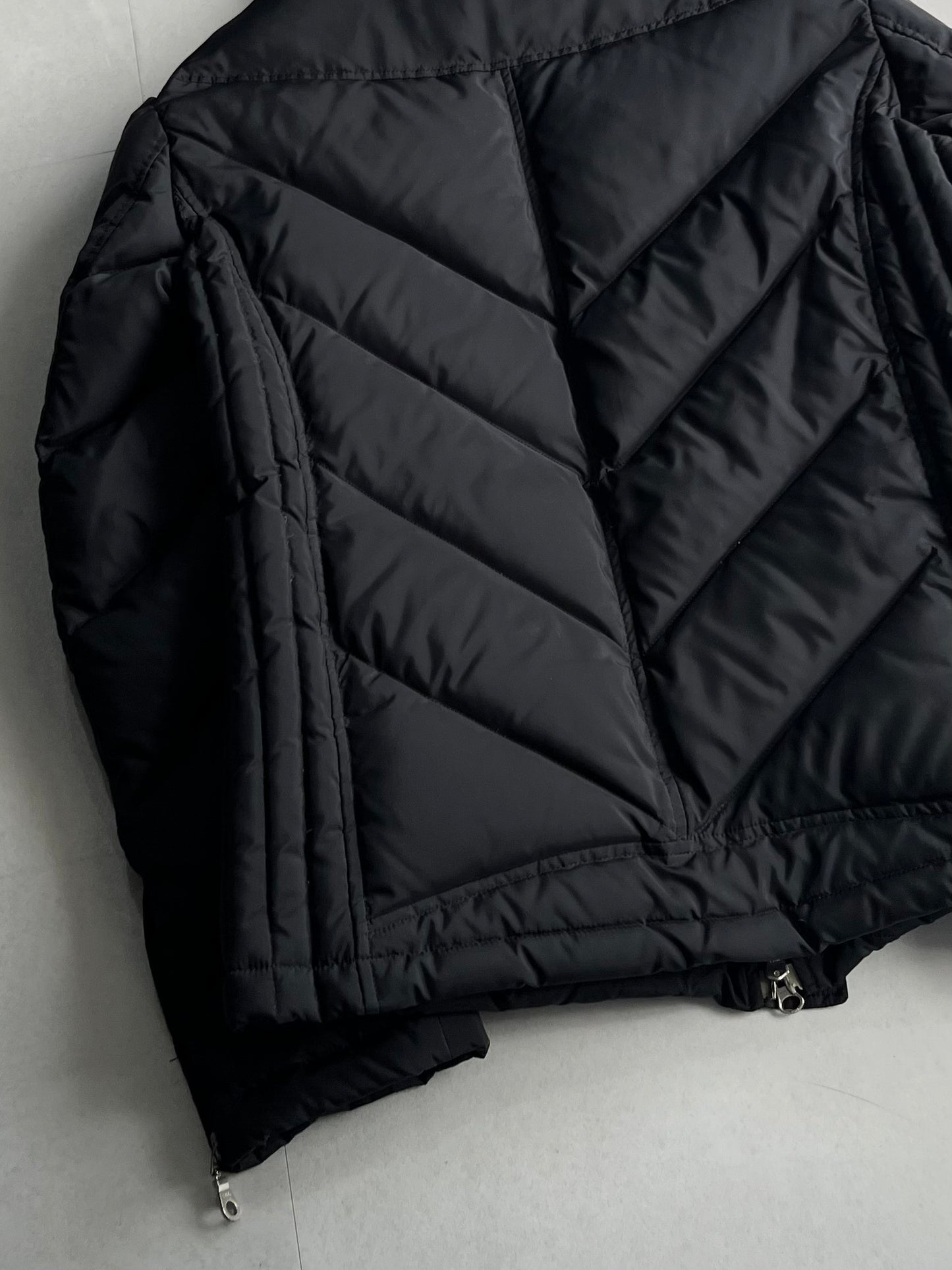 Vintage HAMNETT Black Rabbit Fur Down Jacket Size L