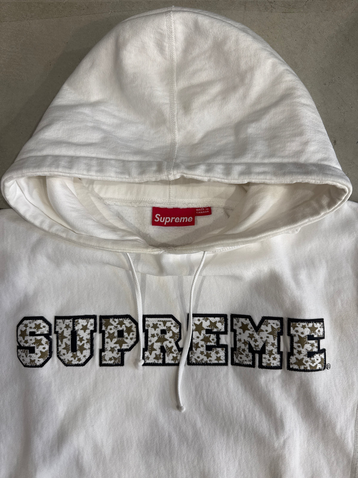 Supreme Collegiate Patchwork Leather Hoodie Size L