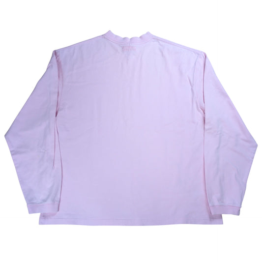 VETEMENTS 22SS Logo Printed Oversized Long Tee Pink Size S