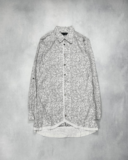Diet Butcher Slim Skin Crackle Longline Shirt Size 1