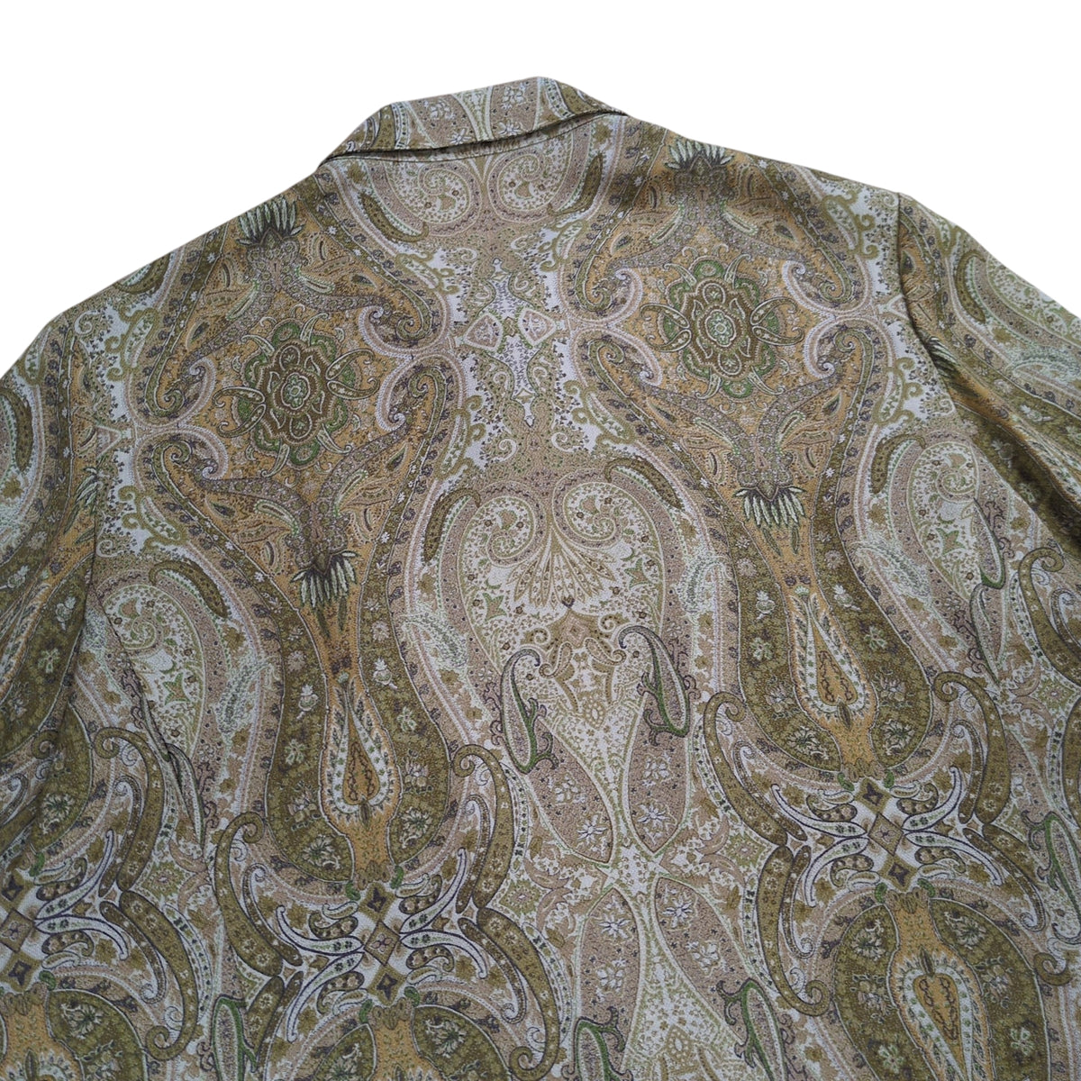 BURBERRY LONDON Paisley Linen Blend S/S Shirt Green Size 13