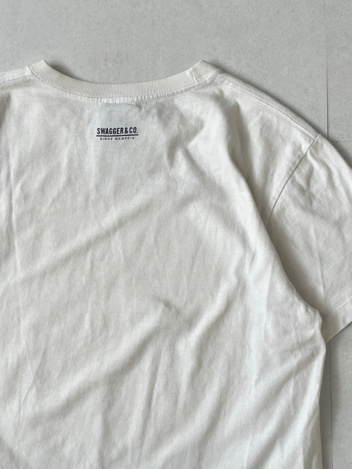 Swagger White Print T-Shirt Size M