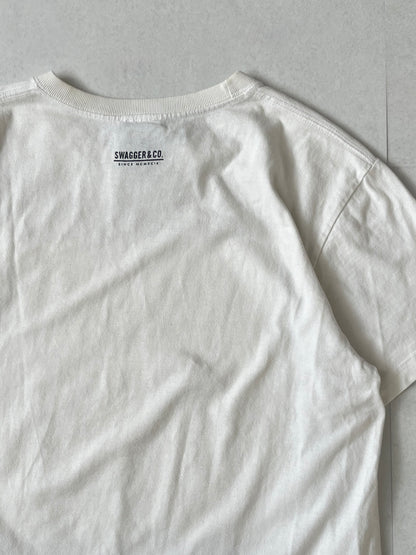 Swagger White Print T-Shirt Size M