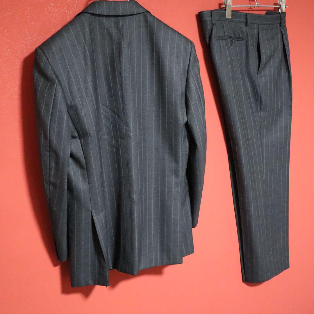Lanvin Gray Cashmere Blend Striped Jacket Size M