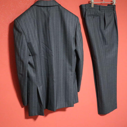 Lanvin Gray Cashmere Blend Striped Jacket Size M