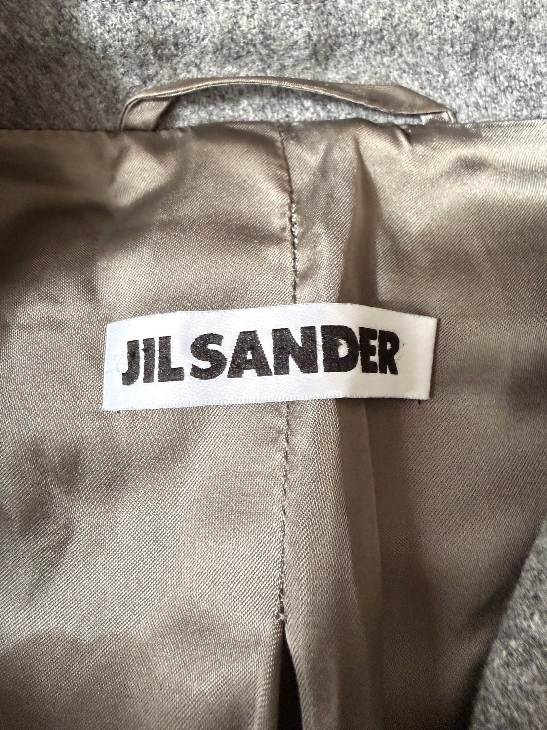 JIL SANDER 00s Wool Cashmere Fly-Front Coat Gray Size 36