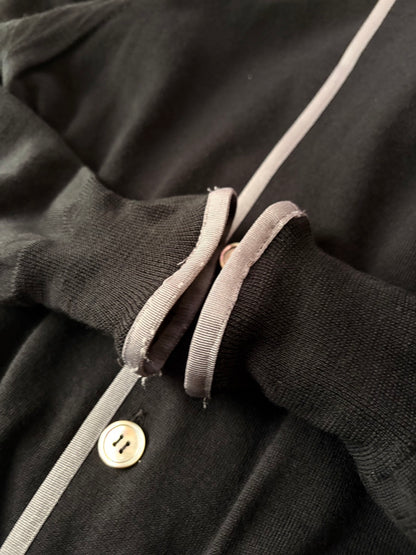 sacai AW2012 Wool Cashmere Silk Chin Strap Jacket Size 1