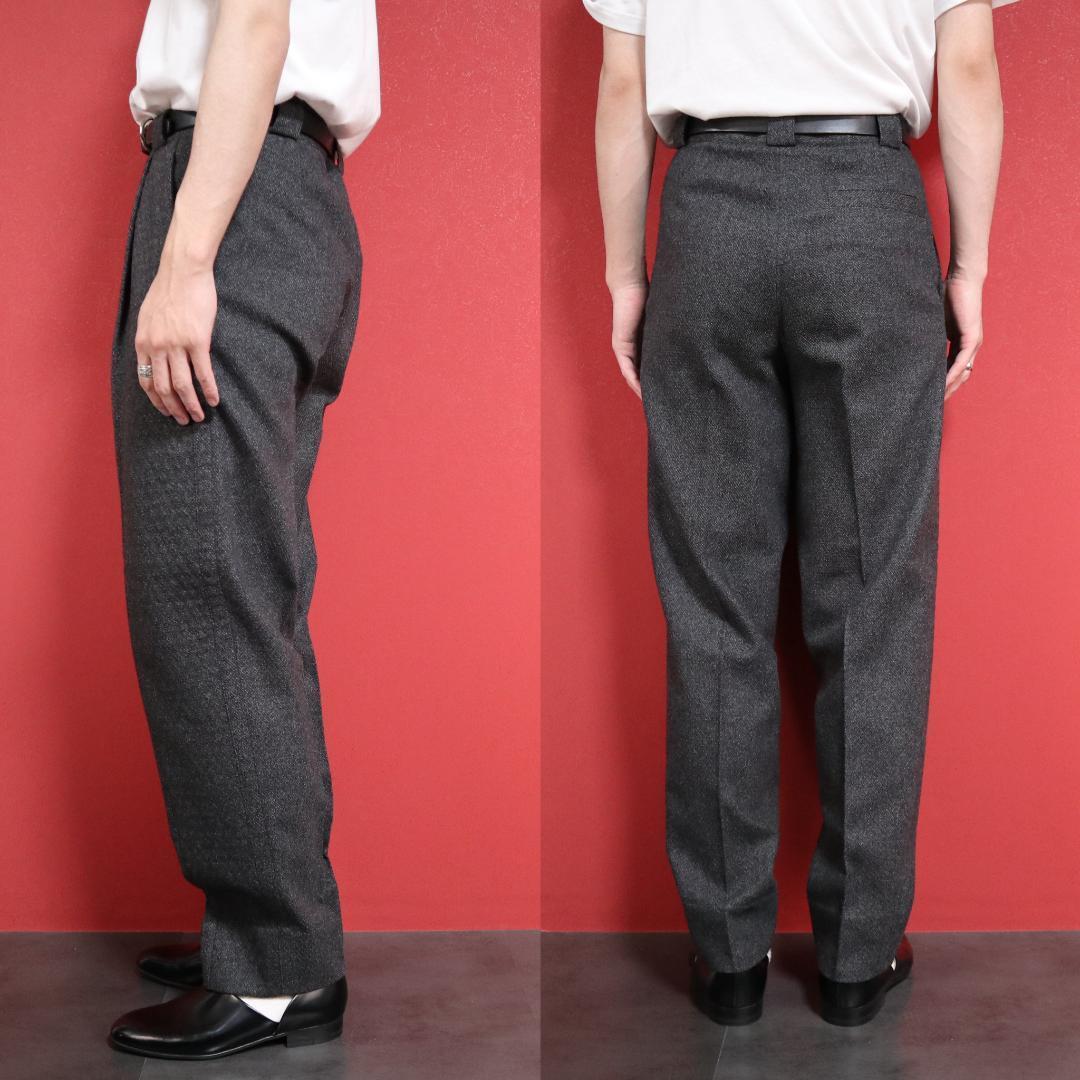 Gianni Versace Wide Front Embossed Slacks Size 44