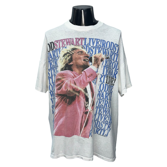 ROD STEWART 80s Vintage 1989 "Lost in Tour T-Shirt Size XL