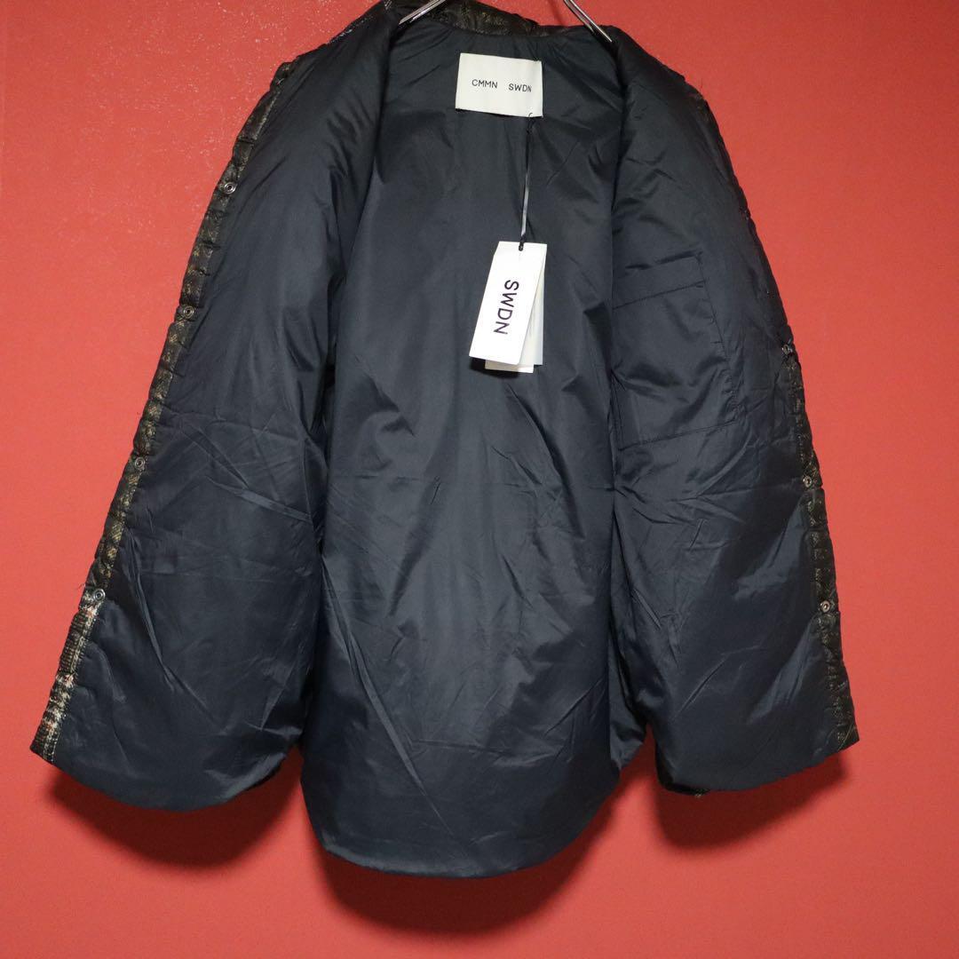 CMMN SWDN 19AW Brown Quilted Distressed Down Coat Size 46