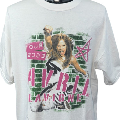 AVRIL LAVIGNE 2003 Punk Rules Tour Simple Plan Tee Size L