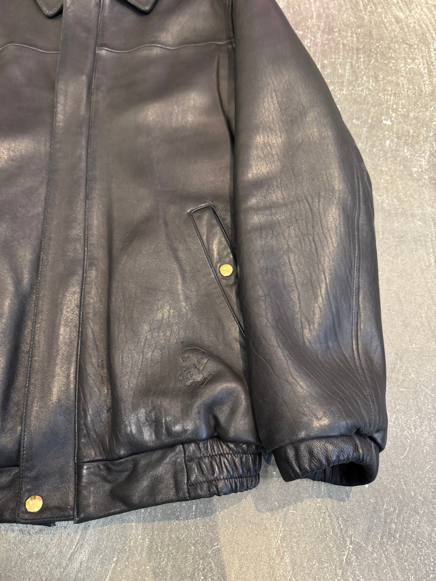 PHENOMENON Black Sheep Leather Long Sleeve Shirt Size M