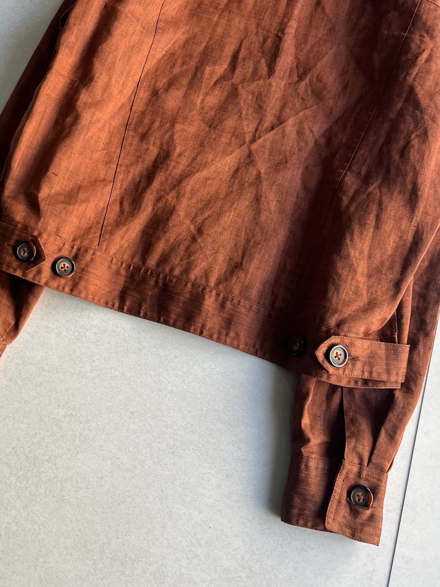 DKNY Brown Linen Jacket Size S