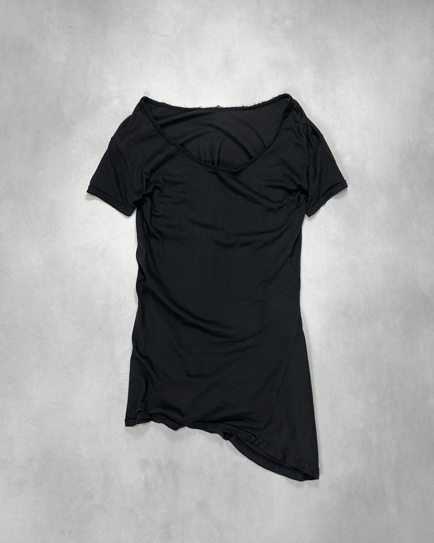 SILENT DAMIR DOMA Twisted Raw-Edge T-Shirt Black Size XS