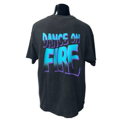THE DOORS 90s JIM MORRISON / DANCE ON FIRE T-Shirt Size XL