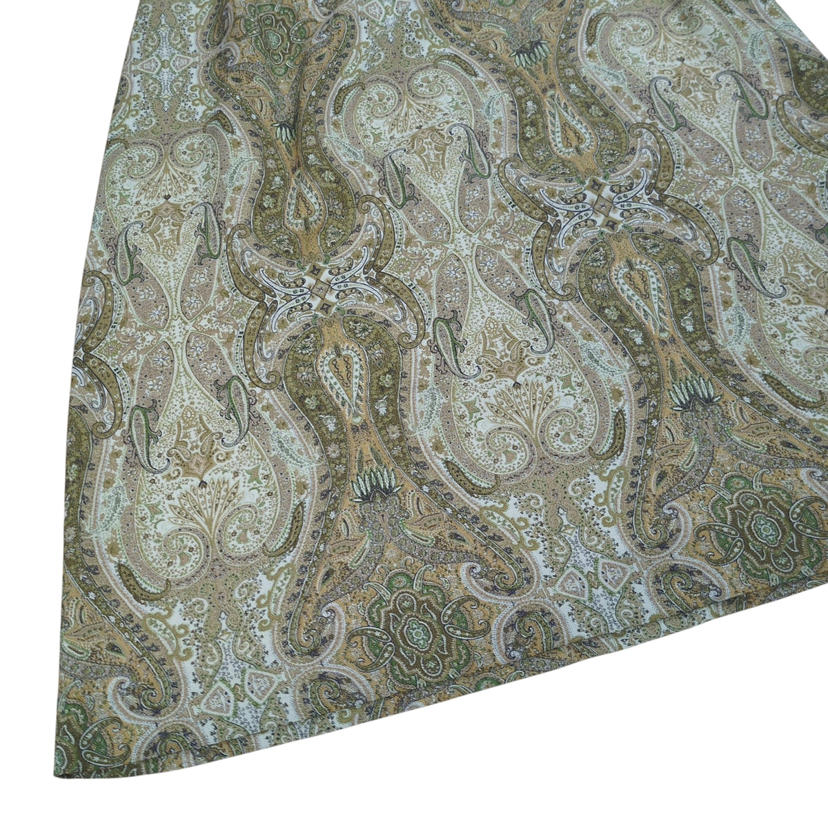 BURBERRY LONDON Paisley Linen Blend S/S Shirt Green Size 13