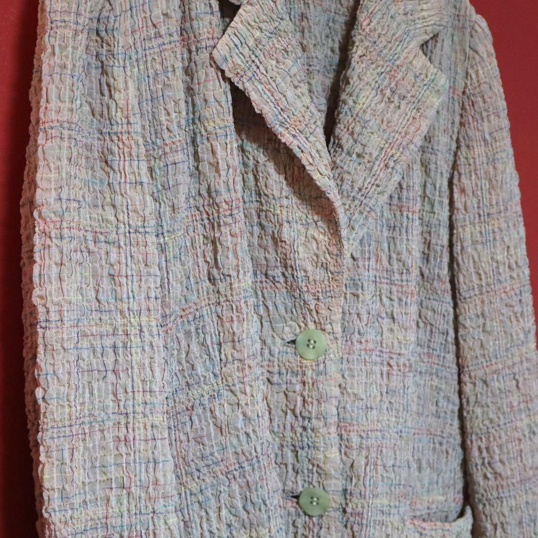 Issey Miyake 91SS Wrinkle Pleated All-Over Print Size M