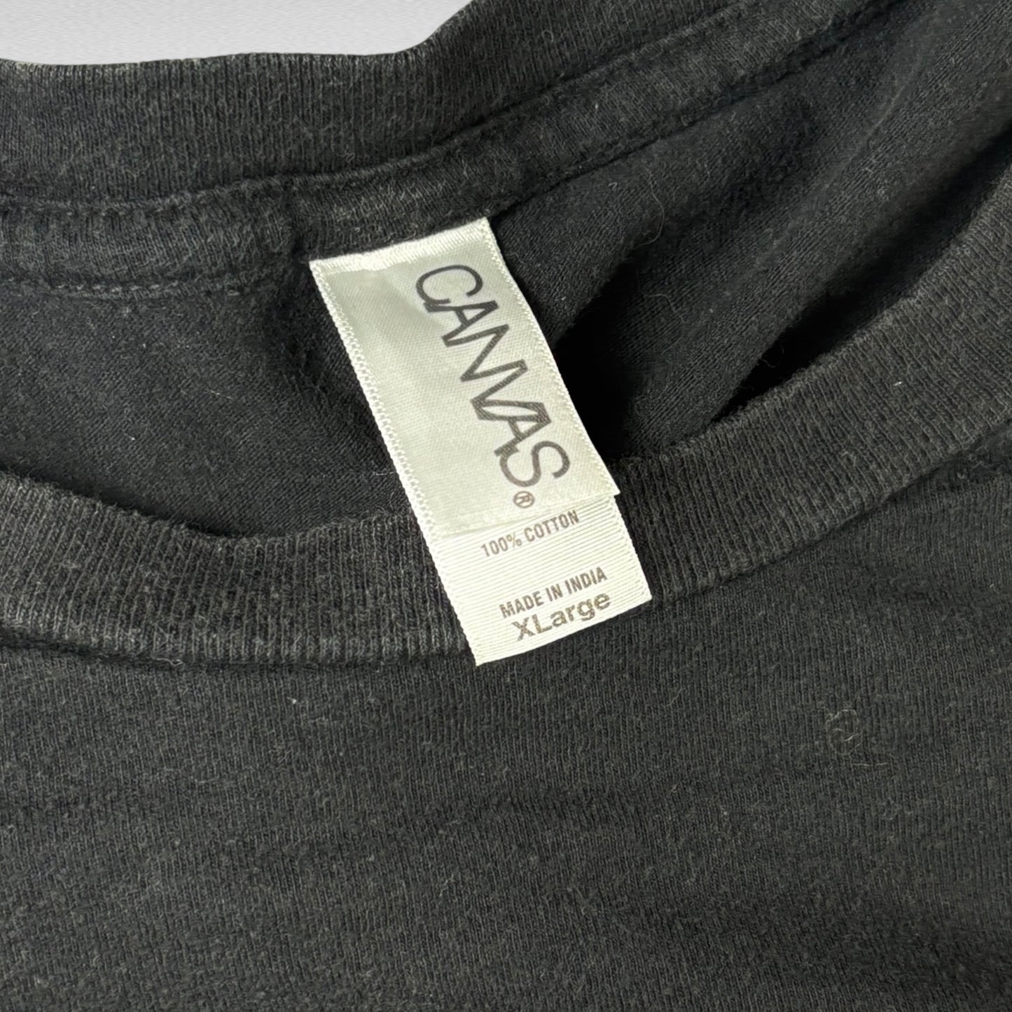 Canvas Short Sleeve T-Shirt Black Size XL