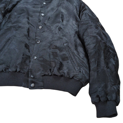 SAINT LAURENT Black Souvenir Bomber Jacket Size 36