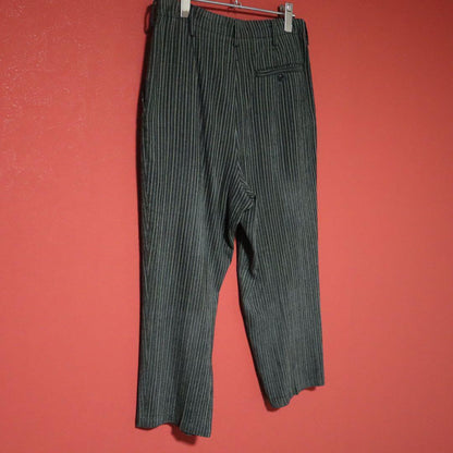Yohji Yamamoto Stripe 3D Design Cropped Slacks Size FREE