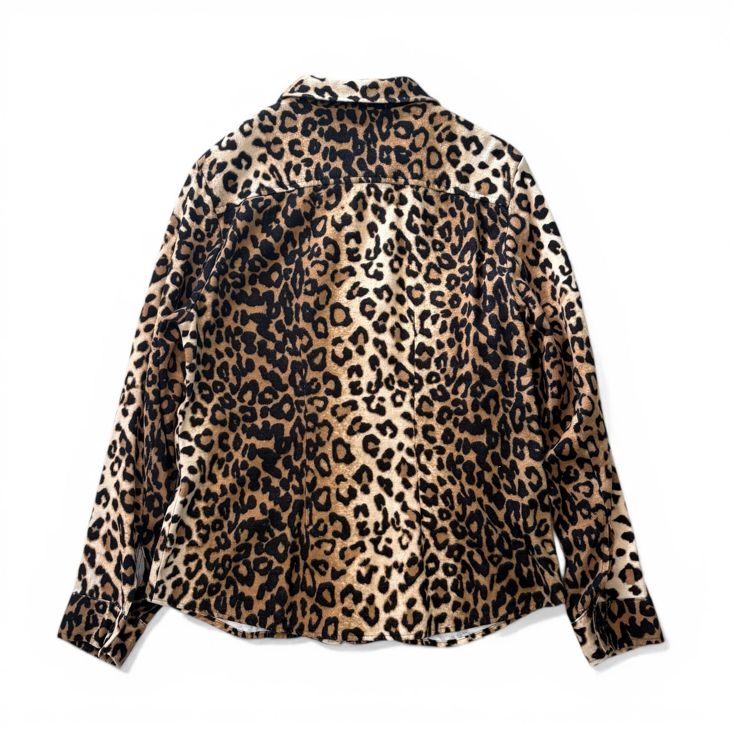 Vintage Leopard Zip Jacket Rayon Blend Multi Size 12
