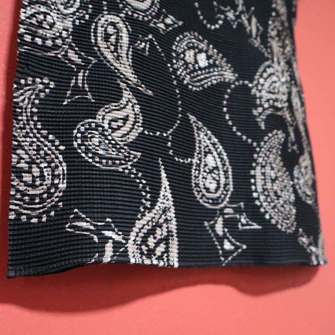 Issey Miyake Paisley All-over Pleated T-Shirt Size FREE