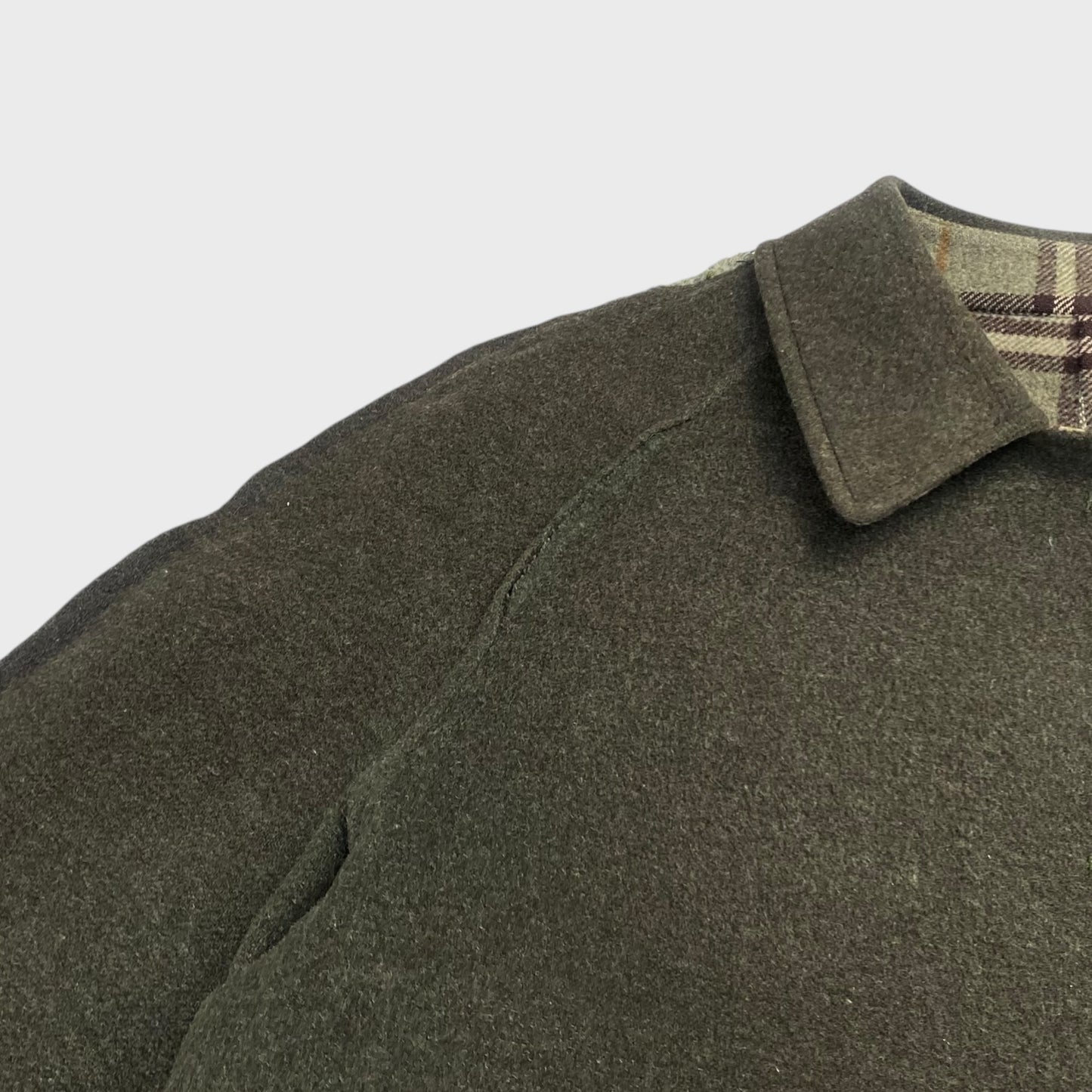 Burberrys' 90s Reversible Wool Short Coat Nova Check Size M