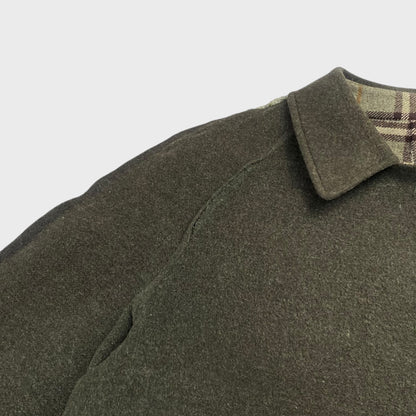 Burberrys' 90s Reversible Wool Short Coat Nova Check Size M