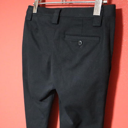 Issey Miyake Black Cotton Stretch Skinny Pants Size 2
