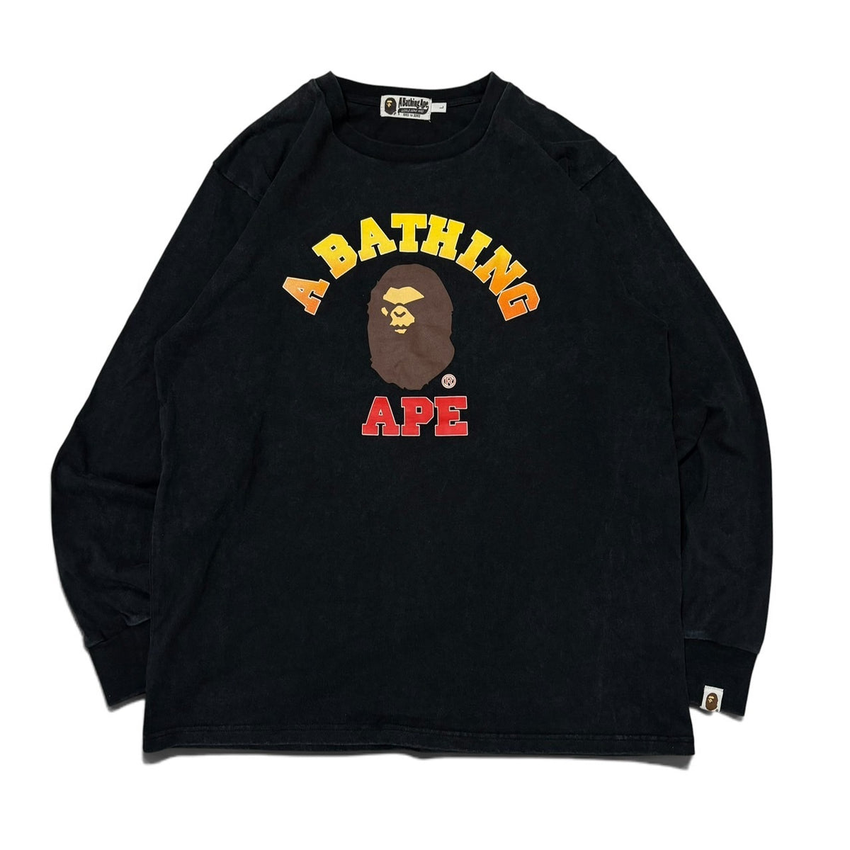 Bape A BATHING APE Long Sleeve T-Shirt Size L