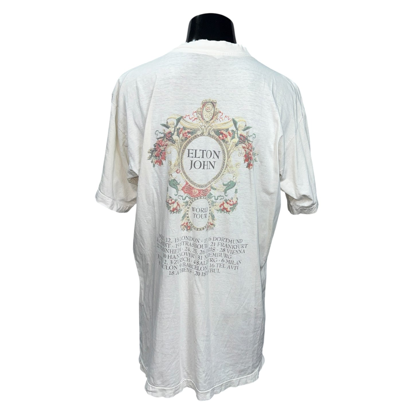 ELTON JOHN x ELTON JOHN 90s 1993 World Tour GIANNI VERSACE T-Shirt Size XL