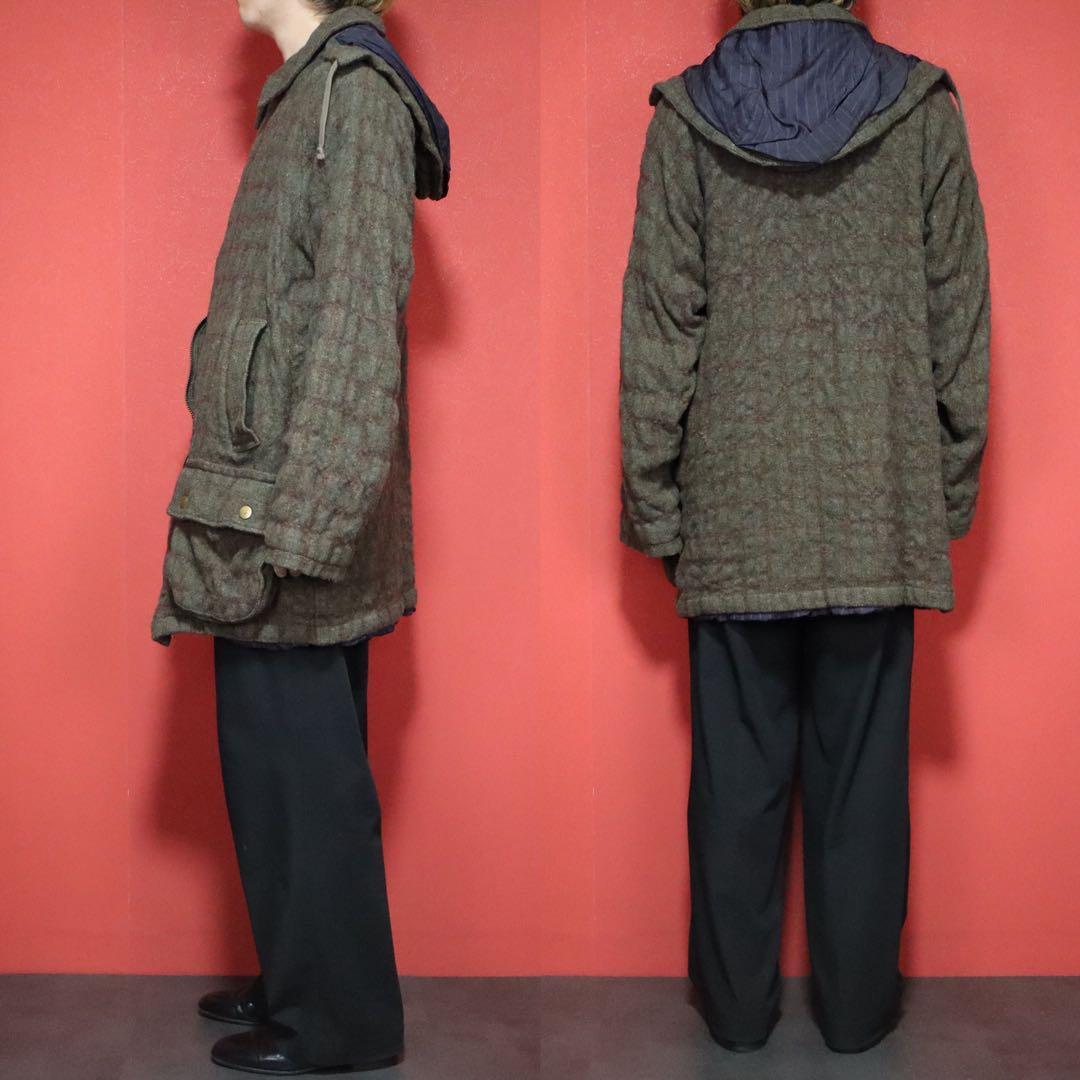 Comme des Garcons Homme 04AW Green Hooded Double Zip Size L