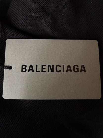 BALENCIAGA 2020s Cotton Cropped Hoodie Black Size XS