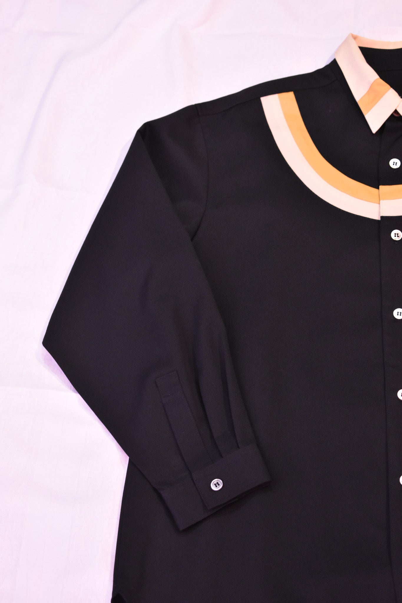 Yohji Yamamoto 90s Y's Wool Gabardine Shirt Black Size XL