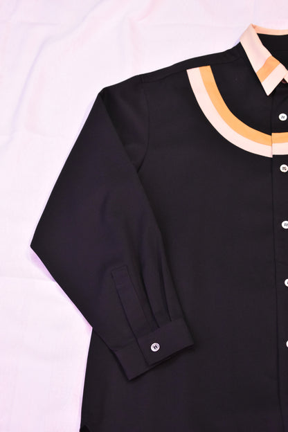 Yohji Yamamoto 90s Y's Wool Gabardine Shirt Black Size XL