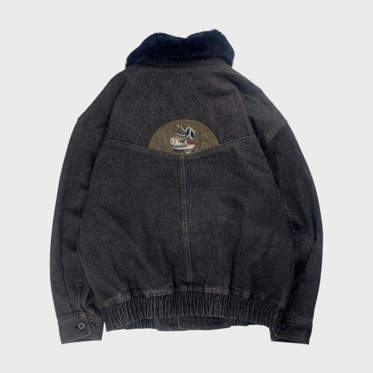 PIA SPORTS Denim Jacket Black Size L