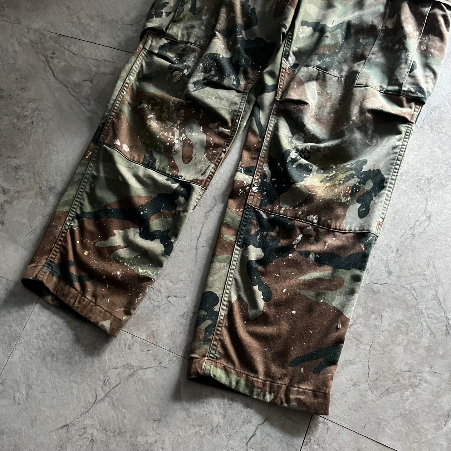 Vintage 90s-00s Paint Military Cargo Pants