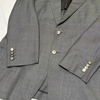 BURBERRY LONDON 00s Gray Wool/Silk Tailored Jacket