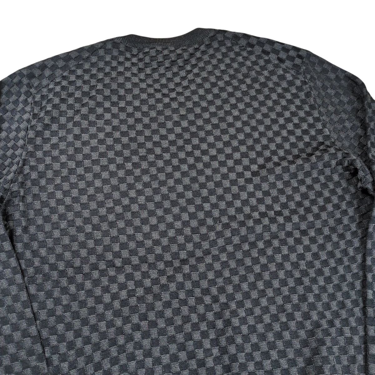 LOUIS VUITTON Damier Pattern Silk Sweater Size S