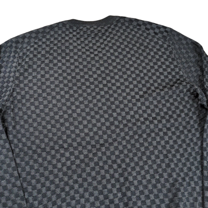 LOUIS VUITTON Damier Pattern Silk Sweater Size S