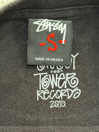 TOWER RECORDS x STUSSY Rainbow Music Is T-Shirt Black Size S