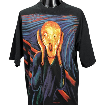 EDVARD MUNCH 90s Liquid Blue The Scream T-Shirt Blue Size XL