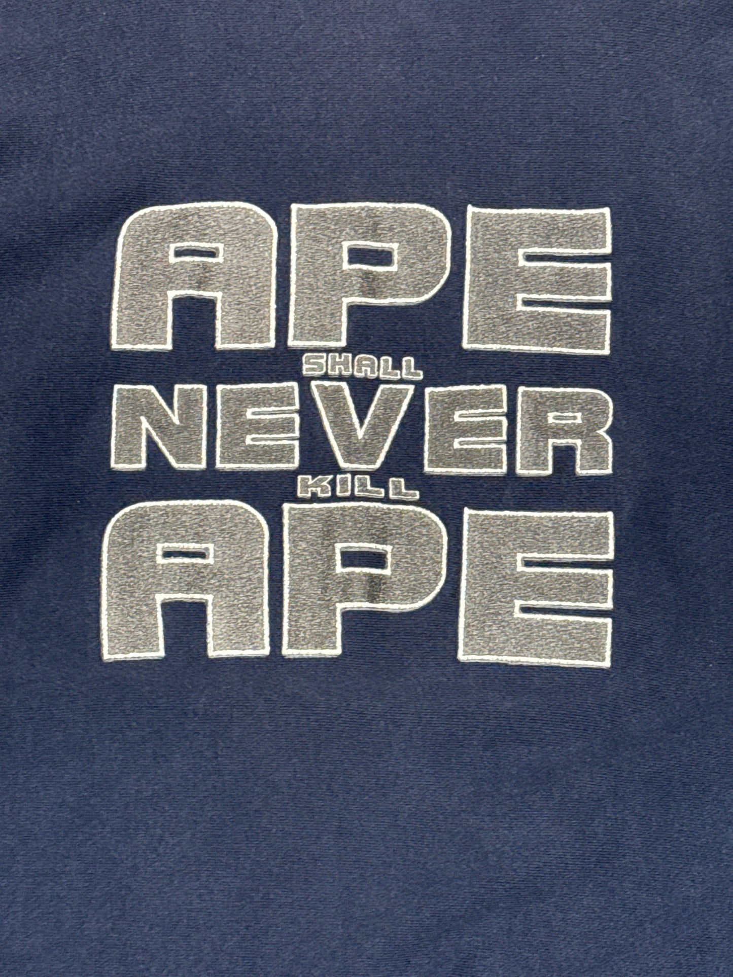 A BATHING APE sweat Vintage 90s-00s APE Shall Never Kill APE Blue Size L