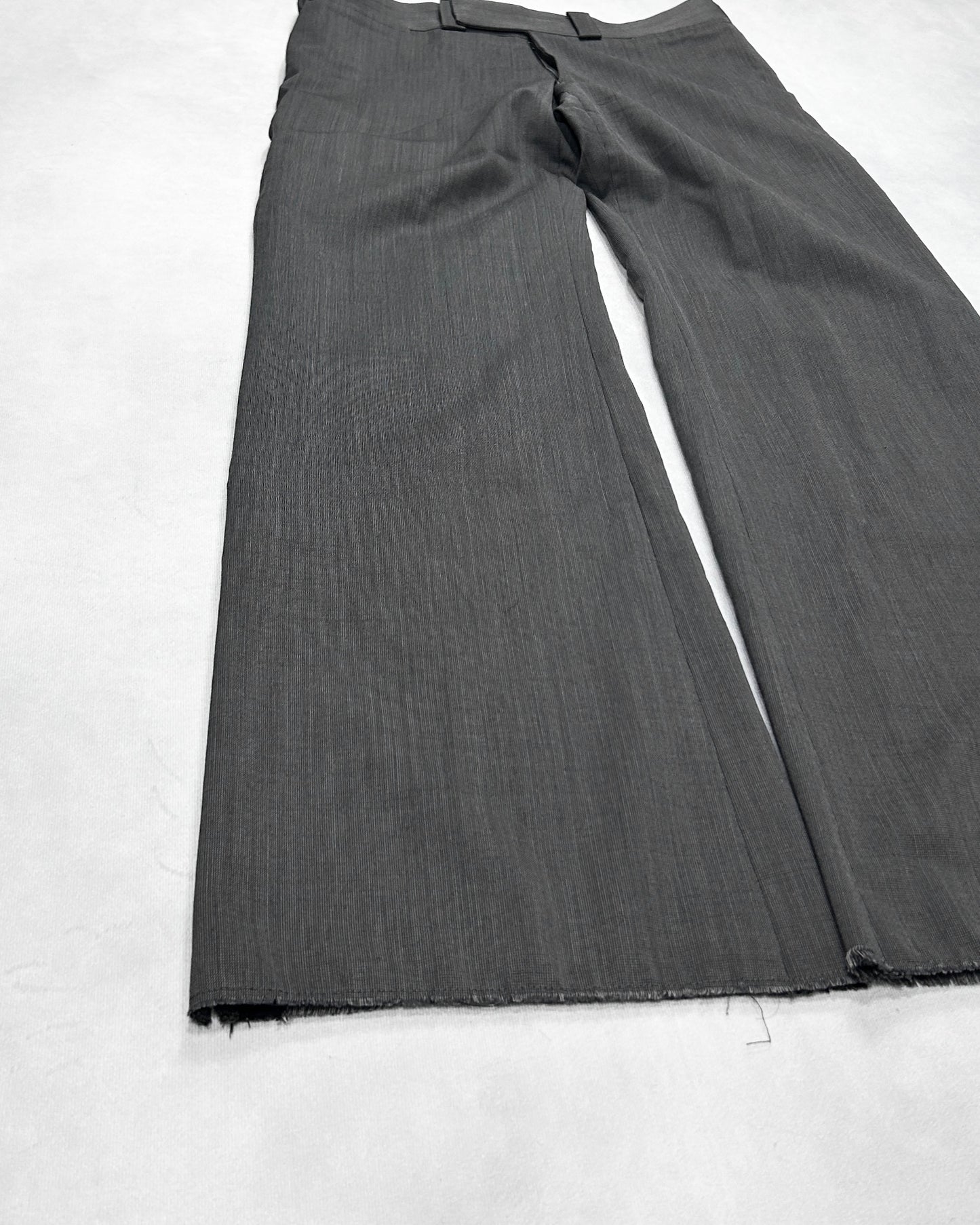 Comme des Garcons Gray Wool Flared Trousers (F/W2018) Size S
