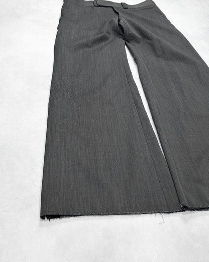 Comme des Garcons Gray Wool Flared Trousers (F/W2018) Size S