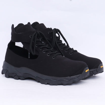 YOHJI YAMAMOTO PH 21SS Canvas Cut Work Boots Black Size 2