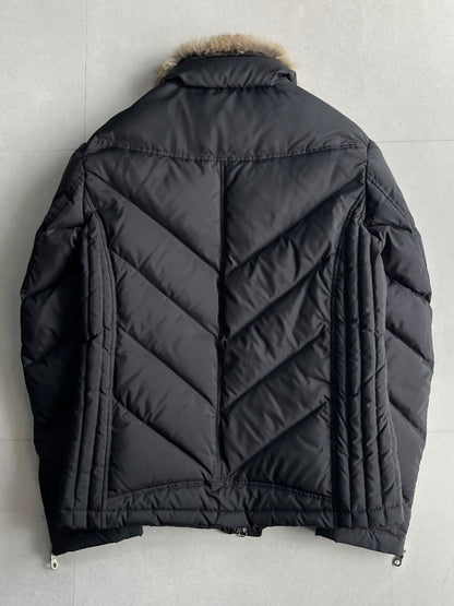 Vintage HAMNETT Black Rabbit Fur Down Jacket Size L