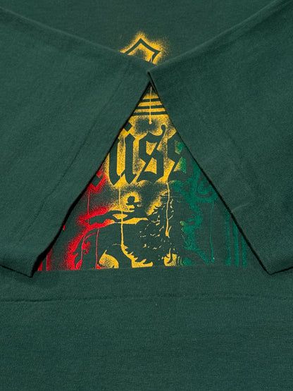 Stussy 00s Rasta Green Cotton Size M