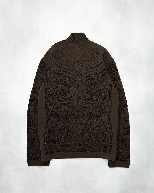 Jean Paul GAULTIER HOMME Arabesque High Glitter Knit Size 48